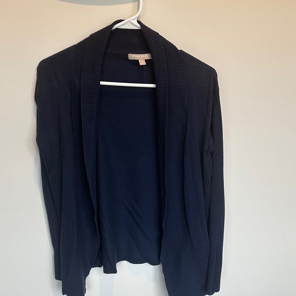 Banana Republic Dark Blue Open Cardigan